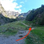 Sentiero delle cascate per il rifugio Curò